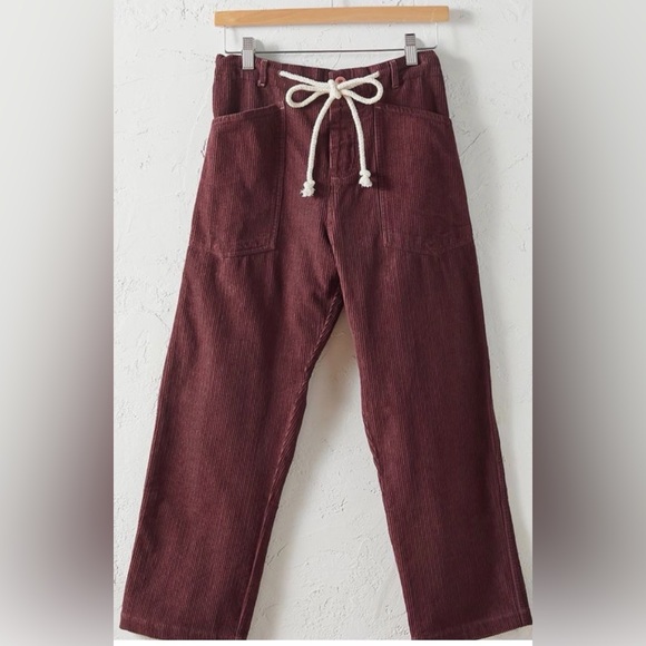 Kimchi Blue Emerson Corduroy Pant- Burgundy - Picture 12 of 12